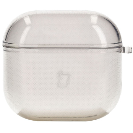 Elastyczne etui z karabińczykiem Bizon Case Headphone Clear do AirPods 4 przeźroczysto-czarne