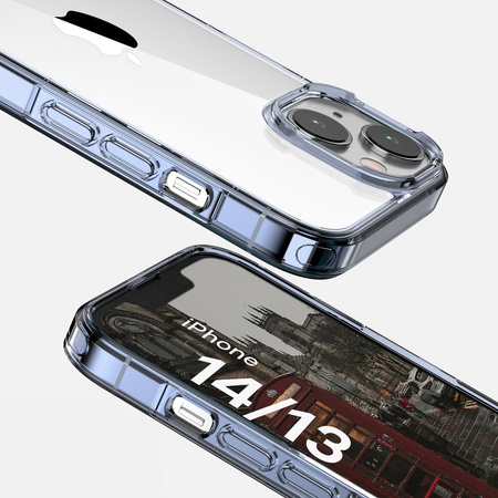 Etui Bizon Case Halo do iPhone 14 / 13, przezroczysto-fioletowe