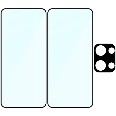 2x Szkło + szybka na aparat Bizon Edge 2 Pack do Oppo Reno13