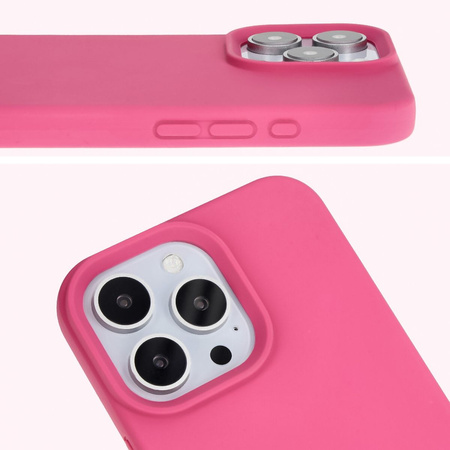 Silikonowe etui Bizon Soft Case do iPhone 16 Pro Max, fuksja