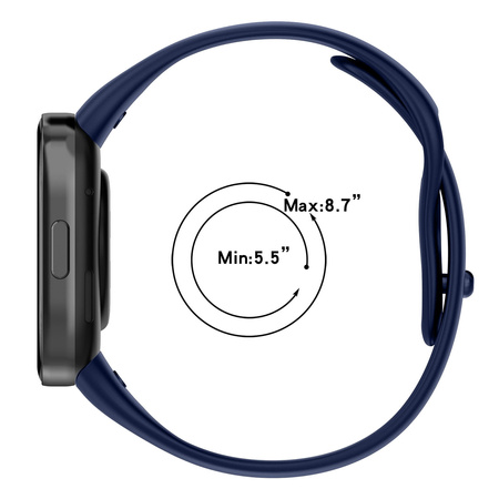 Pasek Bizon Strap Watch Dots do Xiaomi Redmi Watch 3, granatowy