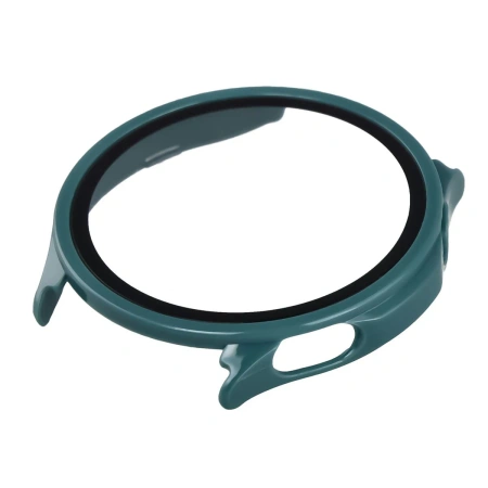 Etui ze szkłem do zegarka Bizon Case Watch Adamo do OnePlus Watch Lite 45 mm / Oppo Watch S 45 mm, zielone