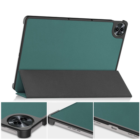 Etui z klapką Bizon Case Tab Croc do Realme Pad 2 11.5, ciemnozielone