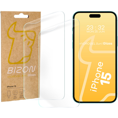 Folia matowa Bizon Glass Film Sun Duo do iPhone 15, 2 sztuki