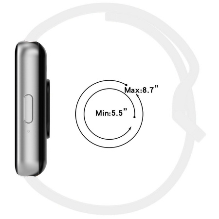 Pasek Bizon Strap Watch Silicone do Galaxy Fit 3, biały