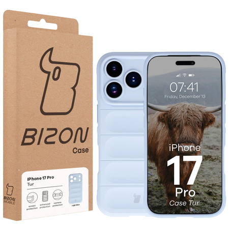 Pancerne etui Bizon Case Tur do iPhone 17 Pro, jasnoniebieskie