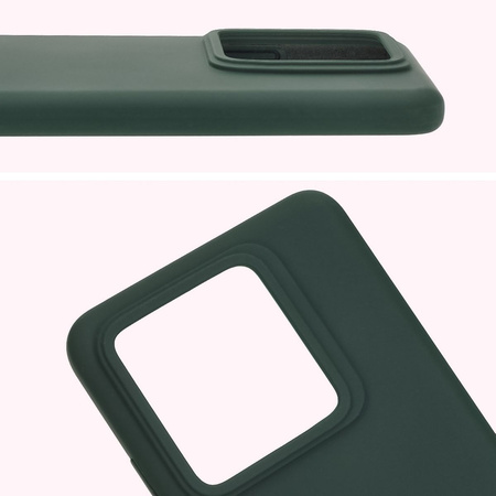 Silikonowe etui Bizon Soft Case do Realme GT 7 Pro, ciemnozielone