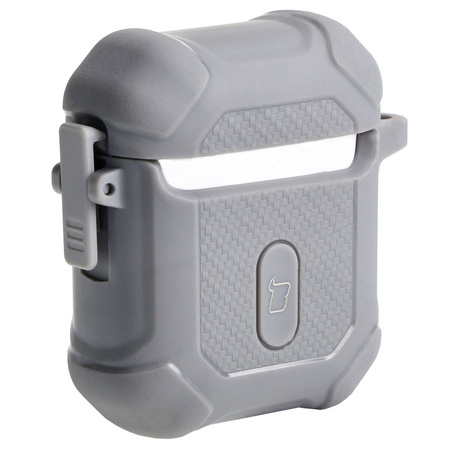 Etui Bizon Case Headphone Armor do Apple Airpods 1/2, szare