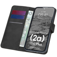 Etui z klapką Bizon Case Pocket do Nothing Phone (2a) / (2a) Plus, czarne