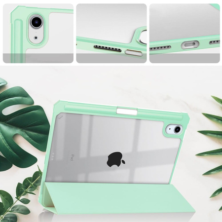 Etui Bizon Case Tab Clear Matt do Apple iPad Mini (A17 Pro) 2024 / iPad Mini 6 2021, miętowe