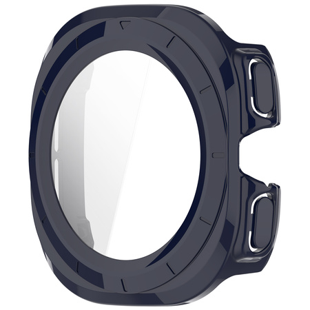 Etui ze szkłem do zegarka Bizon Case Watch Adamo do Galaxy Watch Ultra 2 / 1, niebieskie