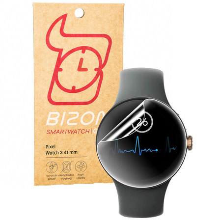 Folia hydrożelowa na ekran Bizon Glass Watch Hydrogel Duo do Google Pixel Watch 3 41 mm, 2 sztuki
