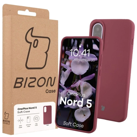 Silikonowe etui Bizon Soft Case do OnePlus Nord 5, ciemnofioletowe