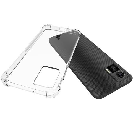 Etui + 2x folia + obiektyw Bizon Case Clear Pack do Motorola Moto Edge 30 Neo, przezroczyste