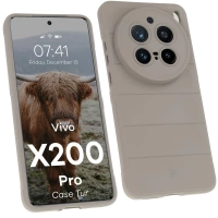 Pancerne etui Bizon Case Tur do Vivo X200 Pro, jasnoszare