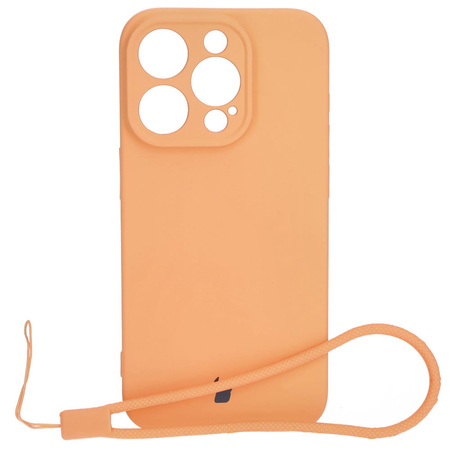 Etui Bizon Case Silicone do iPhone 15 Pro, pomarańczowe