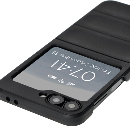Pancerne etui Bizon Case Tur do Galaxy Z Flip6, czarne