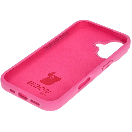 Silikonowe etui Bizon Soft Case do iPhone 16, fuksja