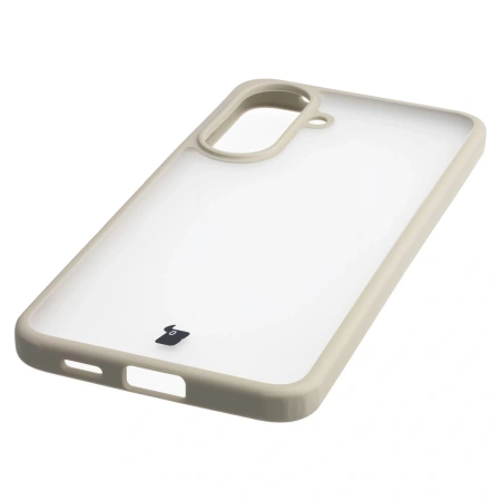 Etui Bizon Case Angelo do Galaxy A57 5G, półprzezroczyste z beżową ramką