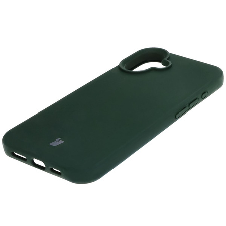 Silikonowe etui Bizon Soft Case do iPhone 16 Plus, ciemnozielone