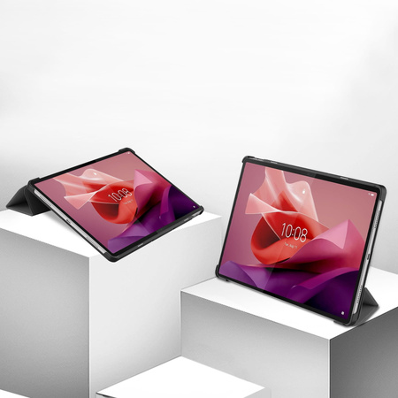 Etui Bizon Case Tab Croc do Lenovo Tab P12 12.7 TB 370, szare