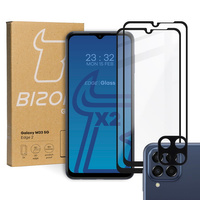 2x Szkło + szybka na aparat Bizon Edge 2 Pack do Galaxy M33 5G