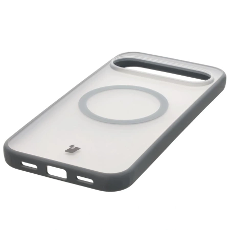 Etui z pierścieniem magnetycznym Bizon Case MatteO do Pixel 10 Pro XL, przydymione-szare