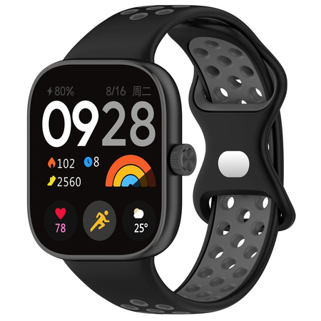 Pasek Bizon Strap Watch Octo do Xiaomi Redmi Watch 5/4 / Smart Band 9/8 Pro, czarno-szary