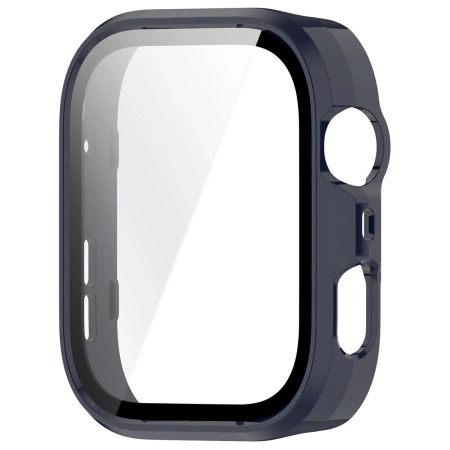 Etui ze szkłem do zegarka Bizon Case Watch Adamo do Huawei Watch Fit 4 Pro, niebieskie