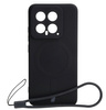 Etui Bizon Case Silicone Magnetic Sq do Xiaomi 14, czarne