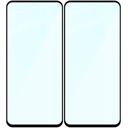 Szkło hartowane Bizon Glass Edge Duo do Realme C71 4G, czarna ramka, 2 sztuki