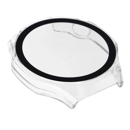 Etui ze szkłem do zegarka Bizon Case Watch Adamo do Huawei Watch GT6 Pro 46 mm, przeźroczyste