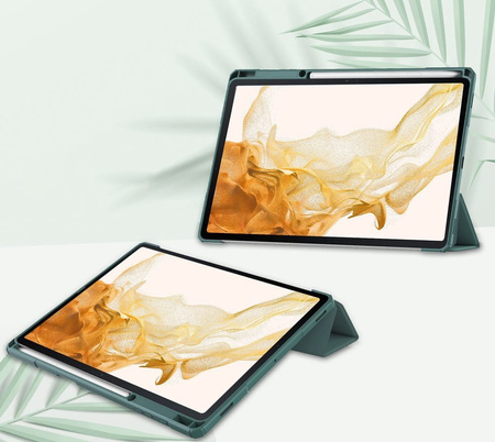 Etui Bizon Case Tab Clear Matt do Galaxy Tab S8 Plus / S7 Plus / S7 FE, ciemnozielone