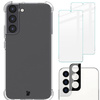 Etui + 2x szkło + obiektyw Bizon Case Clear Pack do Galaxy S22 Plus, przezroczyste