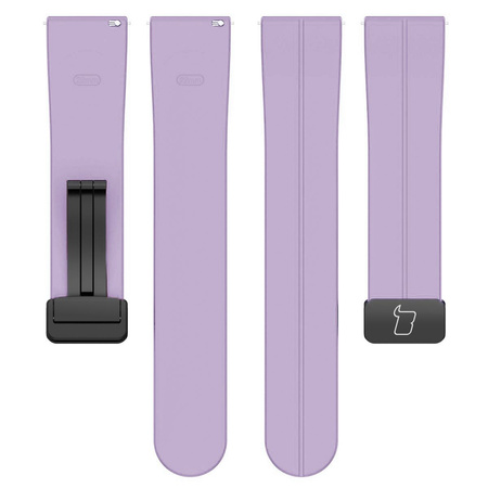 Silikonowy pasek Bizon Strap Watch Silicone 22 mm do smartwatcha, lawendowy