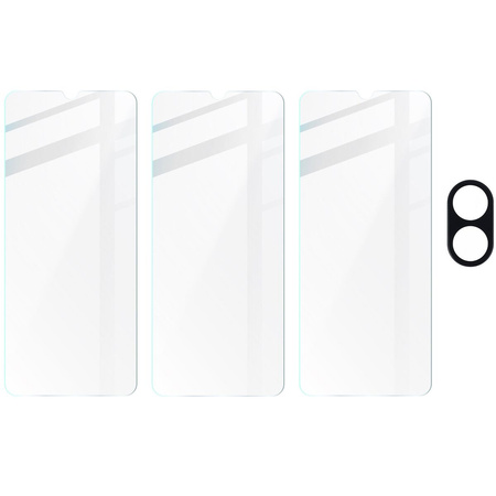 3x Szkło + szybka na aparat BIZON Clear 2 Pack do Oppo A38 4G