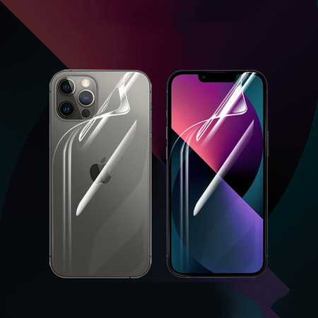 Folia hydrożelowa na tył i przód Bizon Glass Hydrogel, iPhone 13 Pro
