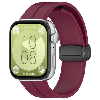 Silikonowy pasek Bizon Strap Watch Silicone do Apple Watch 38/40/41/42 mm, burgundowy