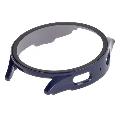 Etui ze szkłem do zegarka Bizon Case Watch Adamo do Galaxy Watch 7 44 mm, niebieskie