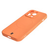 Etui silikonowe z pierścieniem magnetycznym Bizon Case Silicone Magnetic do iPhone 14 Pro, marchewkowe