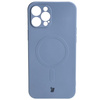 Etui silikonowe z pierścieniem magnetycznym Bizon Case Silicone Magnetic do iPhone 12 Pro Max, szare