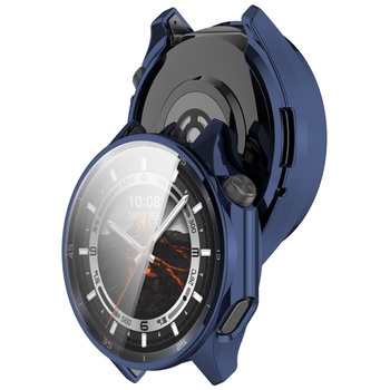 Etui z osłoną ekranu Bizon Case Watch Felipe do OnePlus Watch 3 / Oppo Watch X2, niebieskie