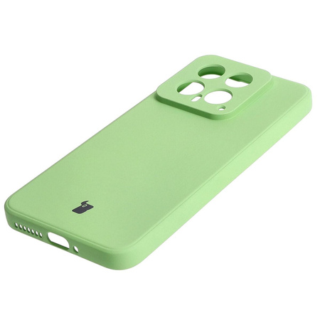 Etui Bizon Case Silicone Sq do Xiaomi 14, jasnozielone
