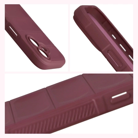 Pancerne etui Bizon Case Tur do iPhone 17, burgundowe