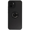 Etui z uchwytem na palec Bizon Case Hybrid Ring do Xiaomi Redmi A1, przydymione z czarną ramką