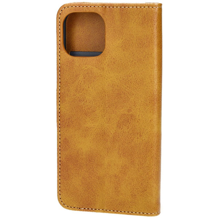 Etui z klapką Bizon Case Pocket do iPhone 15, brązowe