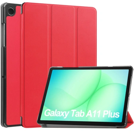 Etui z klapką Bizon Case Tab Croc do Galaxy Tab A11 Plus / A9 Plus, czerwone