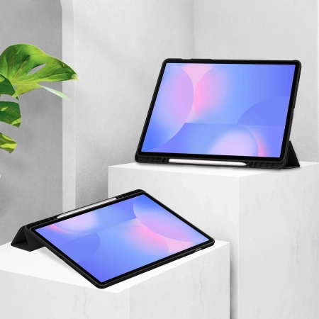 Etui z klapką Bizon Case Tab Clear Matt do Galaxy Tab S10 FE Plus, czarne