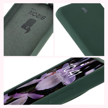 Silikonowe etui Bizon Soft Case do OnePlus 13R, ciemnozielone