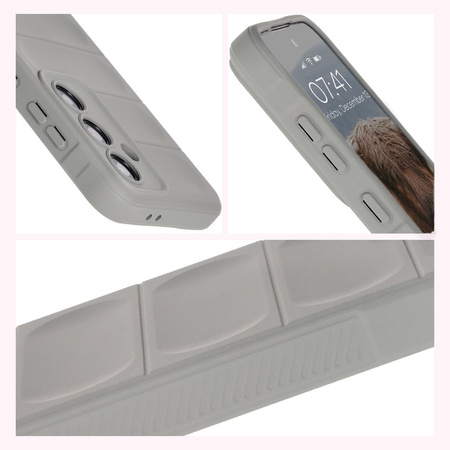 Pancerne etui Bizon Case Tur do Galaxy S24 FE, jasnoszare